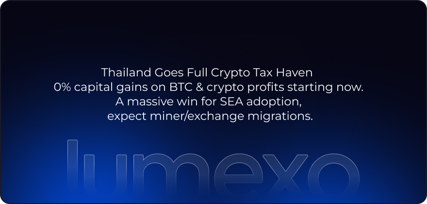 Thailand 0% Crypto Gains Tax 2025