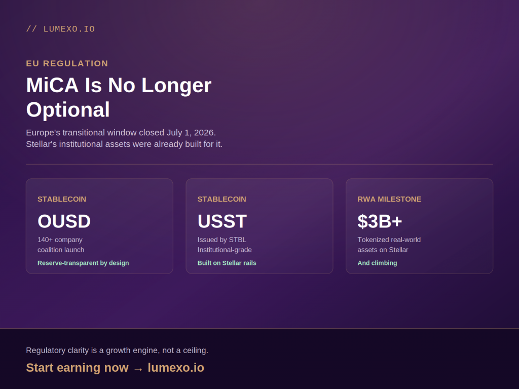 MiCA compliant crypto Stellar