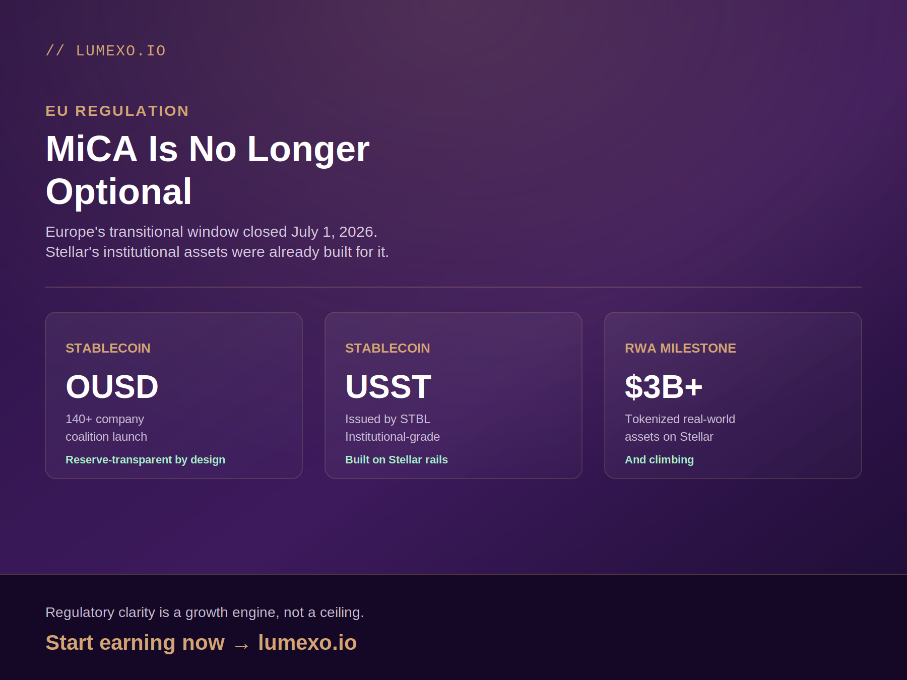 MiCA compliant crypto Stellar